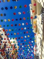 colorful decorations at a festival in Spain