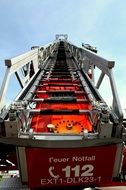 Turning stairs on a fire truck