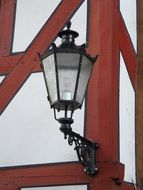 black lantern on the wall closeup