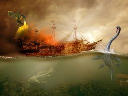 Ship in a danger