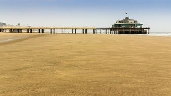 distant view of the pier on the north sea