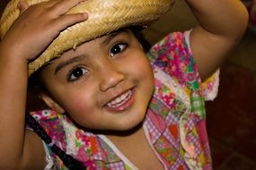 portrait of a little girl in brazil