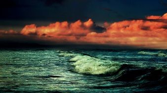 Water Waves Sunset