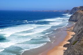 beach on the west coast in portugal