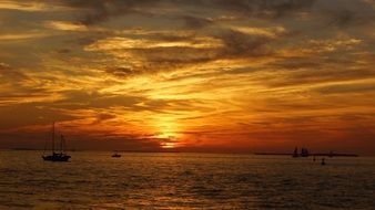 Sailboats on the Ocean Horizon