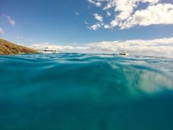 view from under the waves