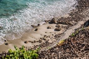 Landscape of empty Rocky coastline