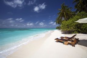 quiet tropical empty beach