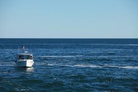 white boat in the ocean