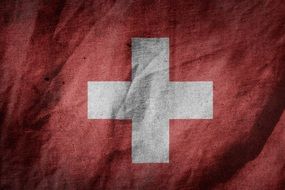 weathered Flag of Switzerland