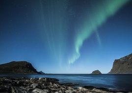 photo of Northern Lights over Lofoten Islands in Norway