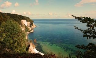 rocky coast near the sea in summer