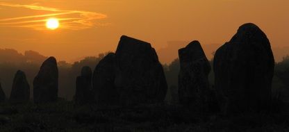 stones at sunrise
