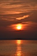 sunset over the coast of croatia