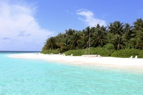 Ocean beach on a Maldives