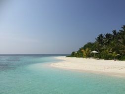 beach on Seaside of Tropical Island