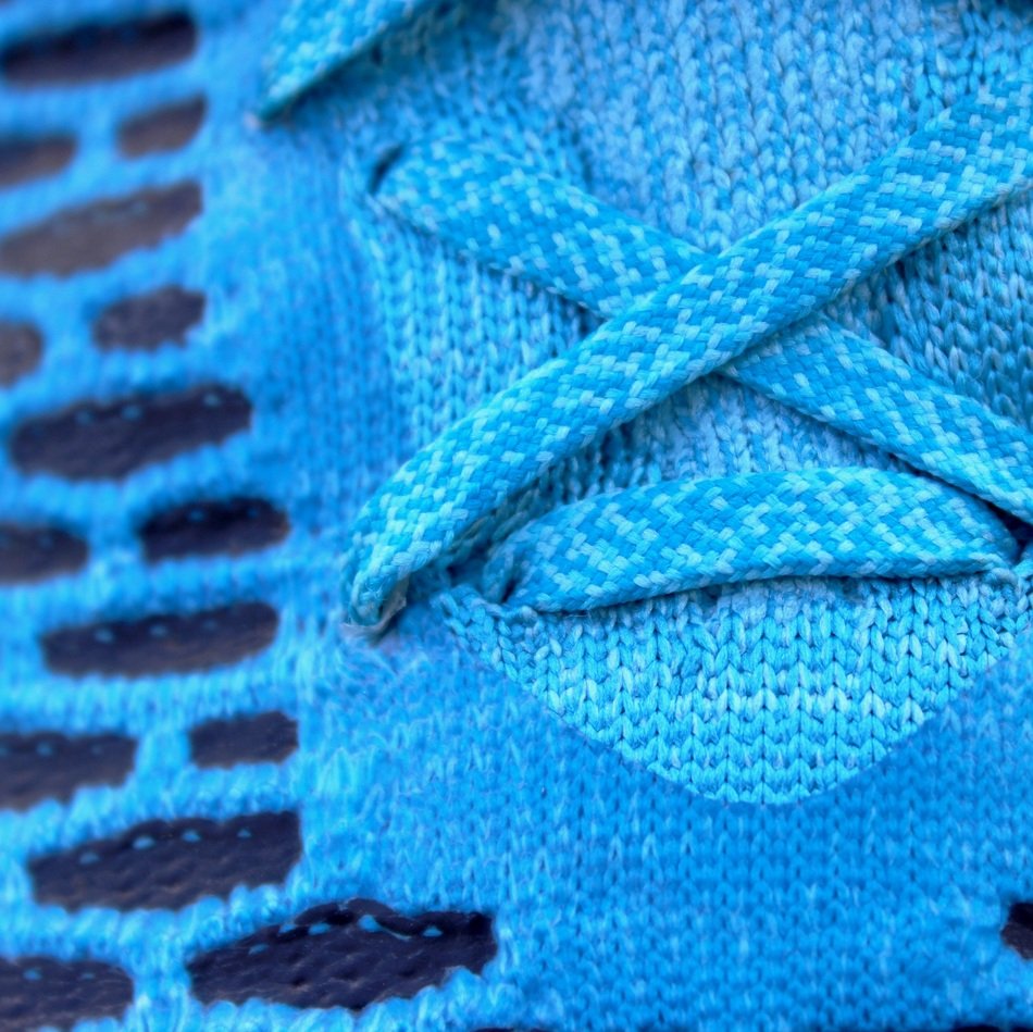 Laces on the shoe