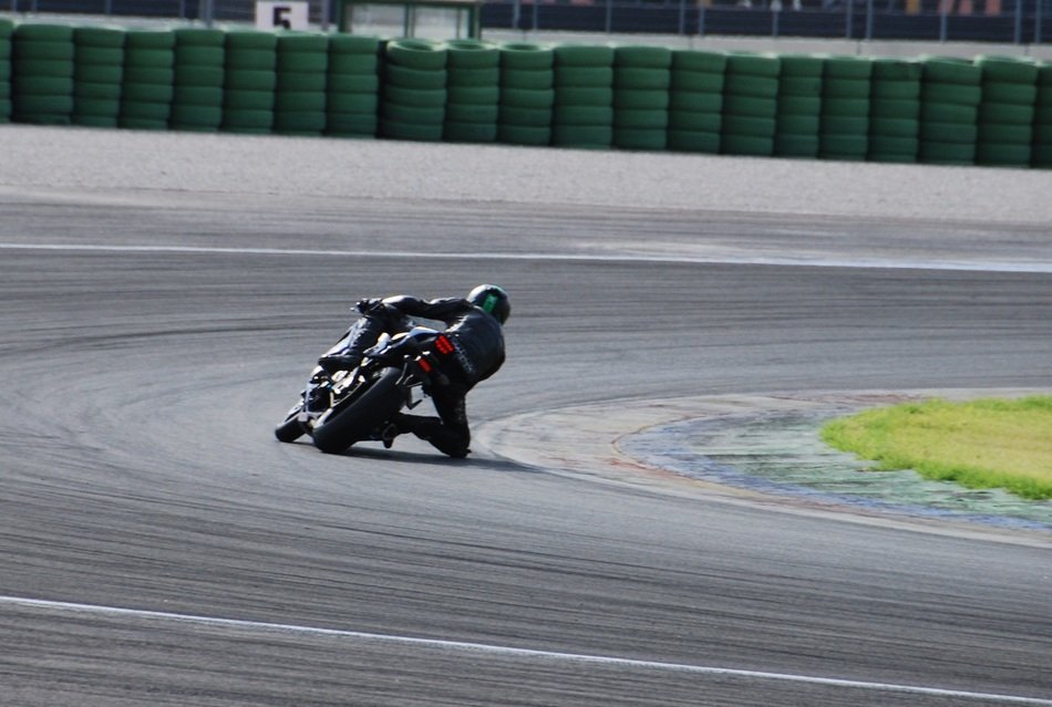 motorcyclist on circuit