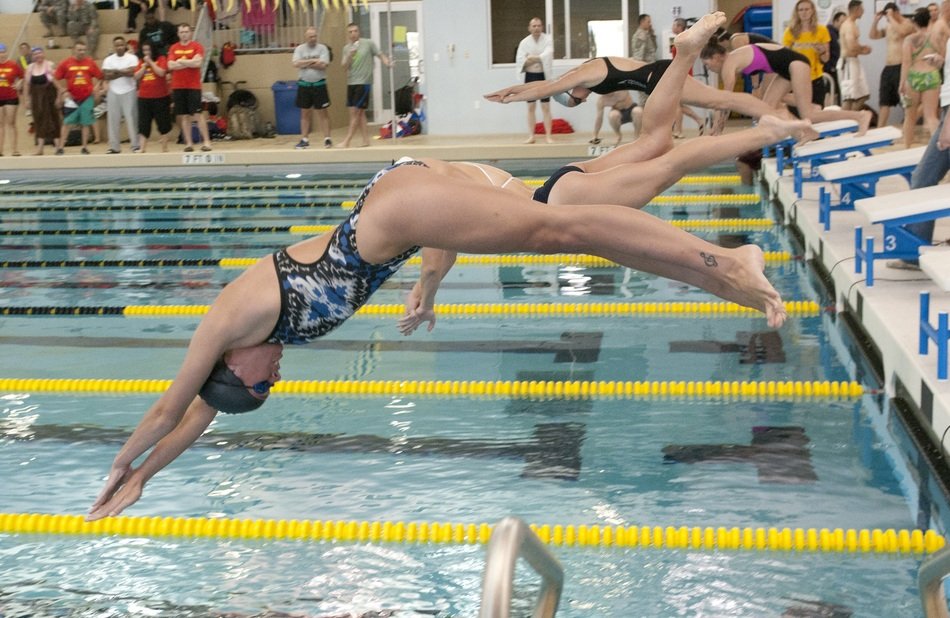 jump into the water swimmers