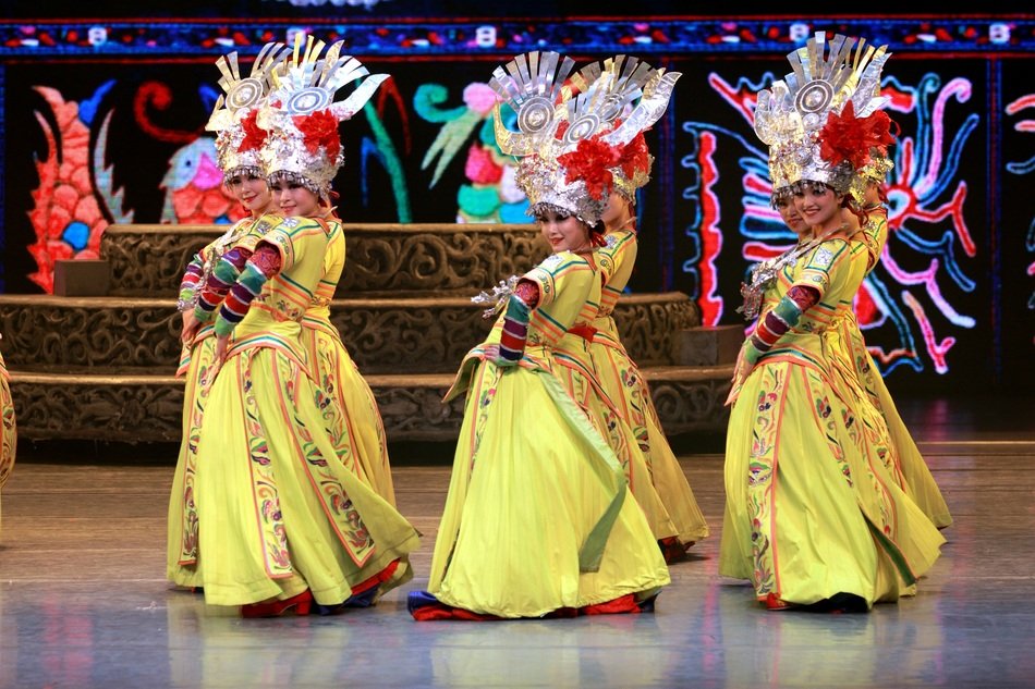 colorful chinese dance