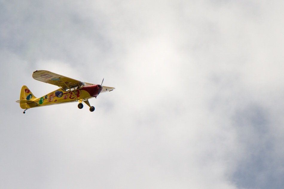 colourful plane in show