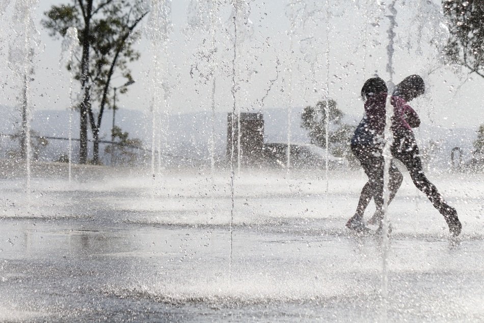 Dancer on the rain