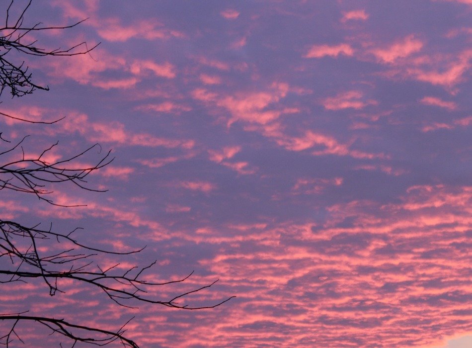Bright red sky
