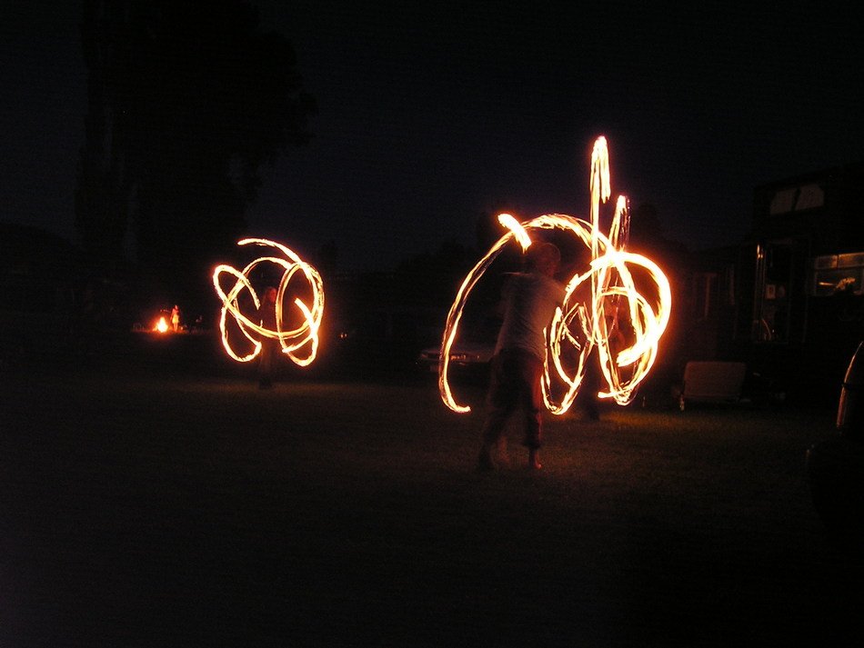 clipart of the Fire Dancing Acrobats