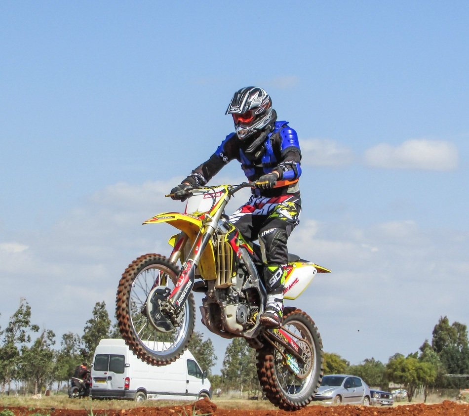 motorcrosser in action