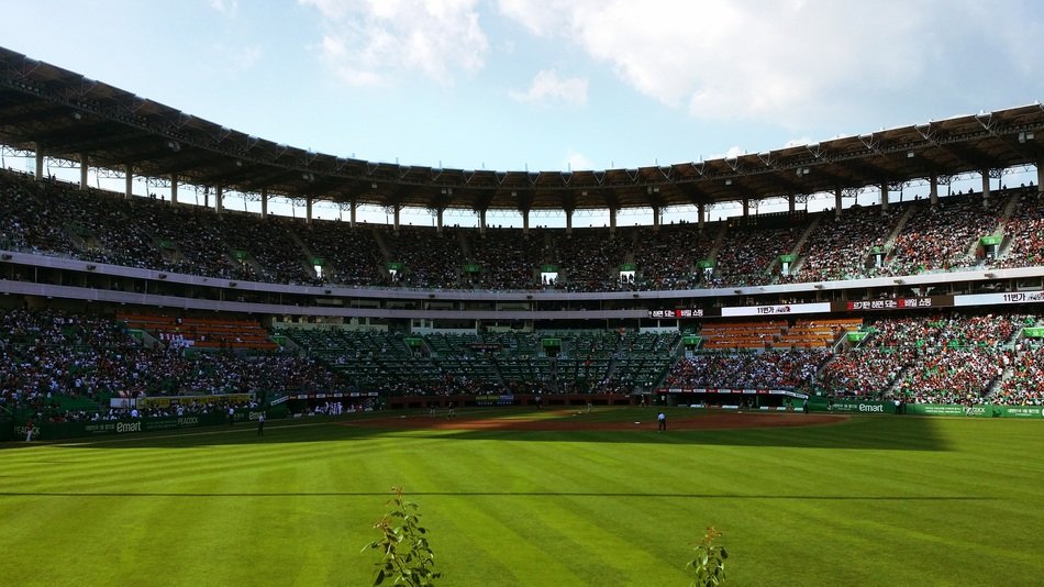 crowd at a baseball field in Incheon