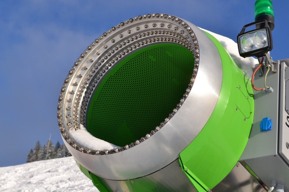 Artifical snow in winter
