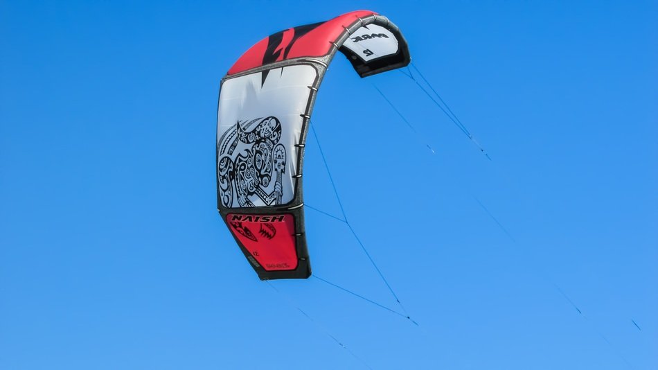 surf parachute on a background of blue sky