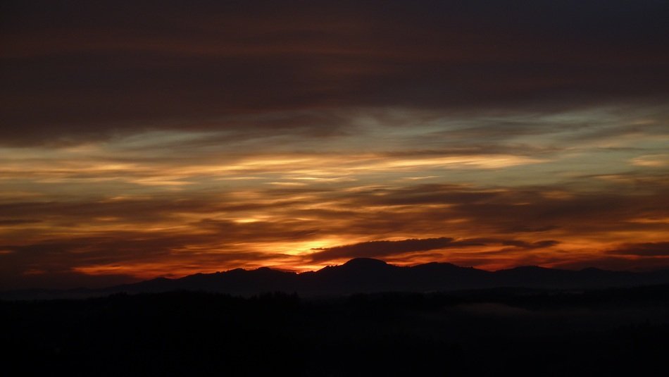 dark colorful sky in the morning