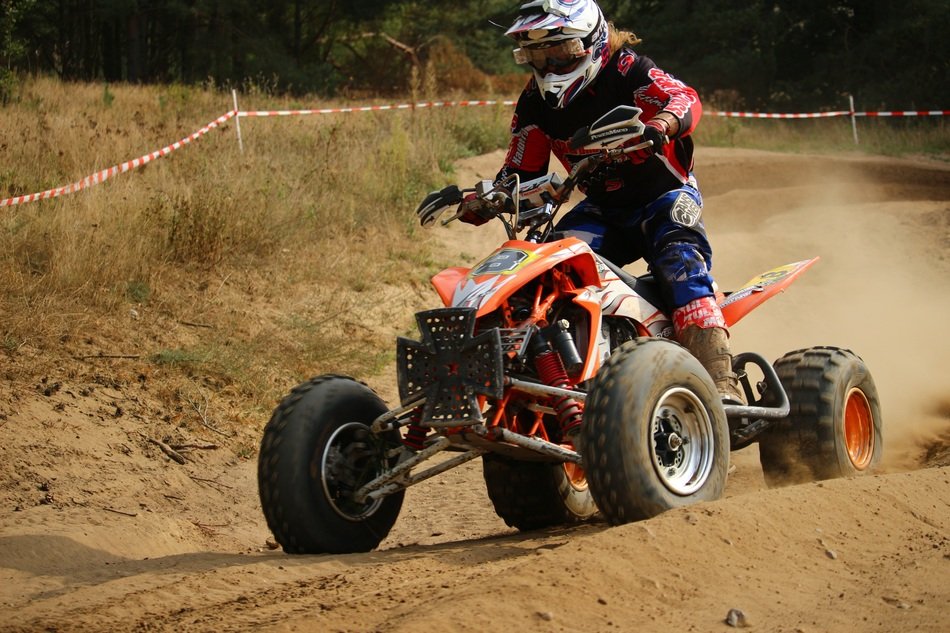 Quad motosport on sand