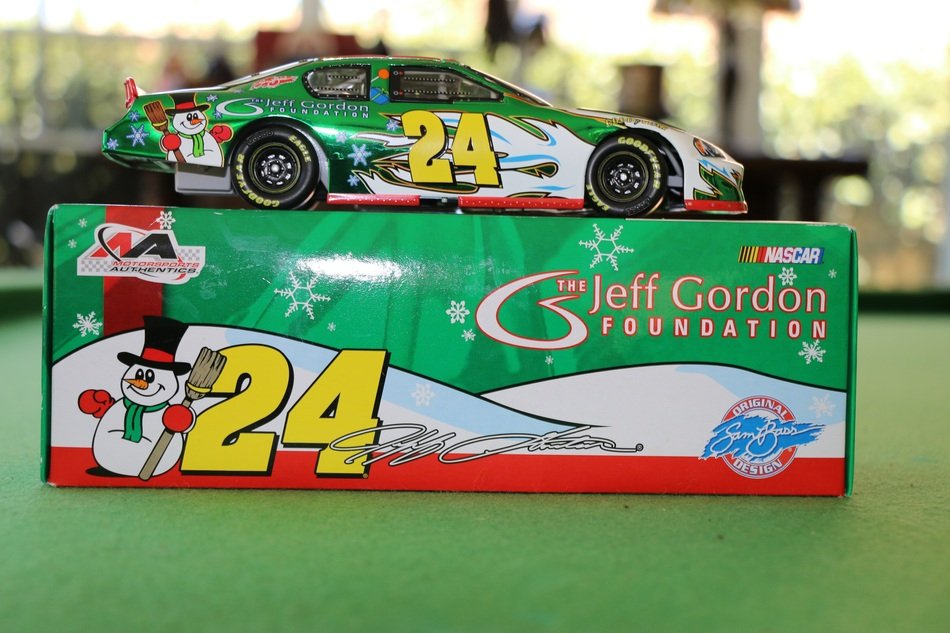racing car with number '24' in a miniature