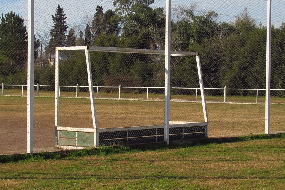 soccer goal on the field