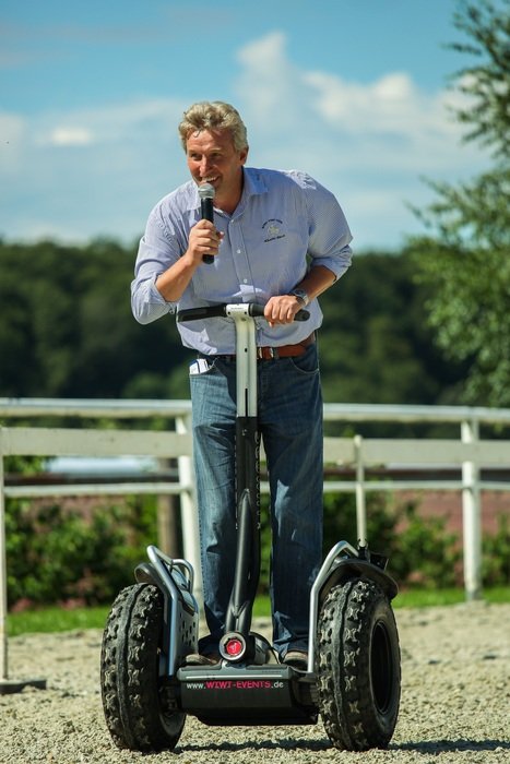 the leader works on the Segway