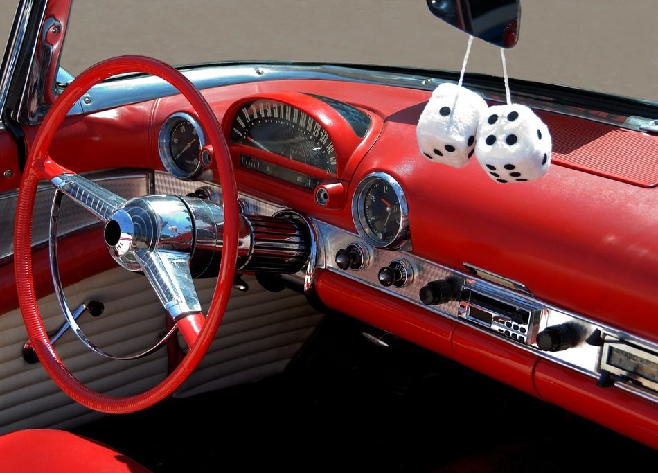 car interior in red