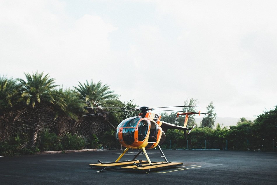 helicopter at the site