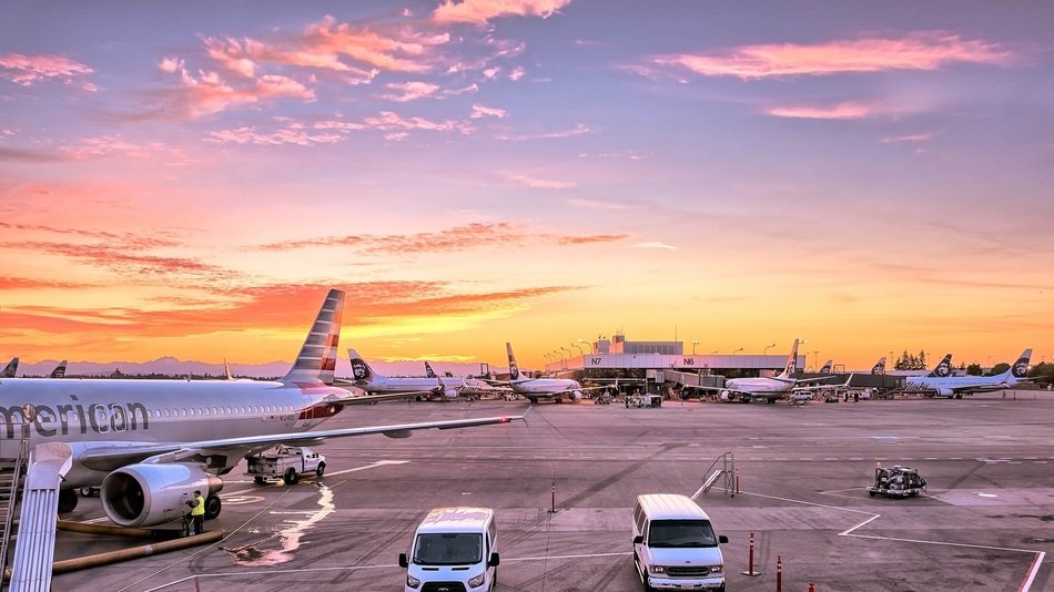 Airport sunrise
