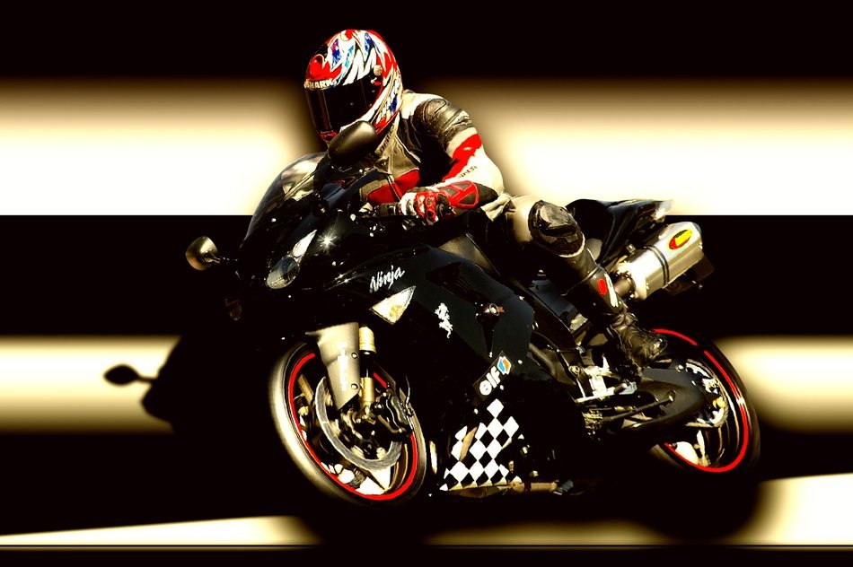 wallpaper with motorcyclist
