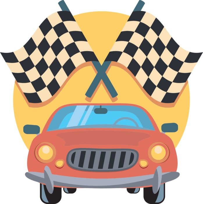 car at the start drawing