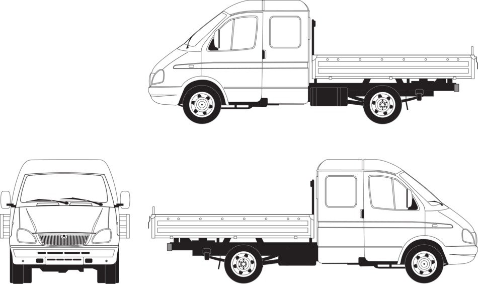three images of a cargo gazelle