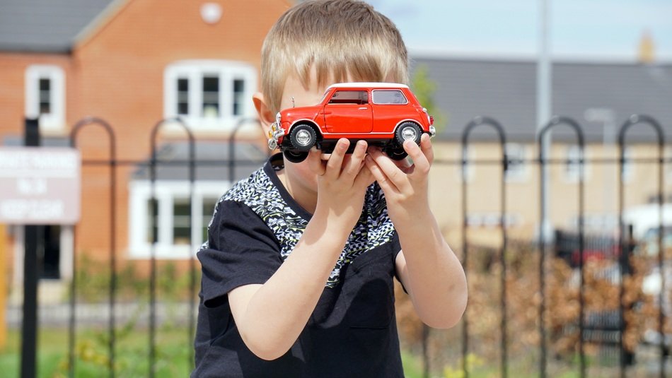 Picture of Model Car and boy