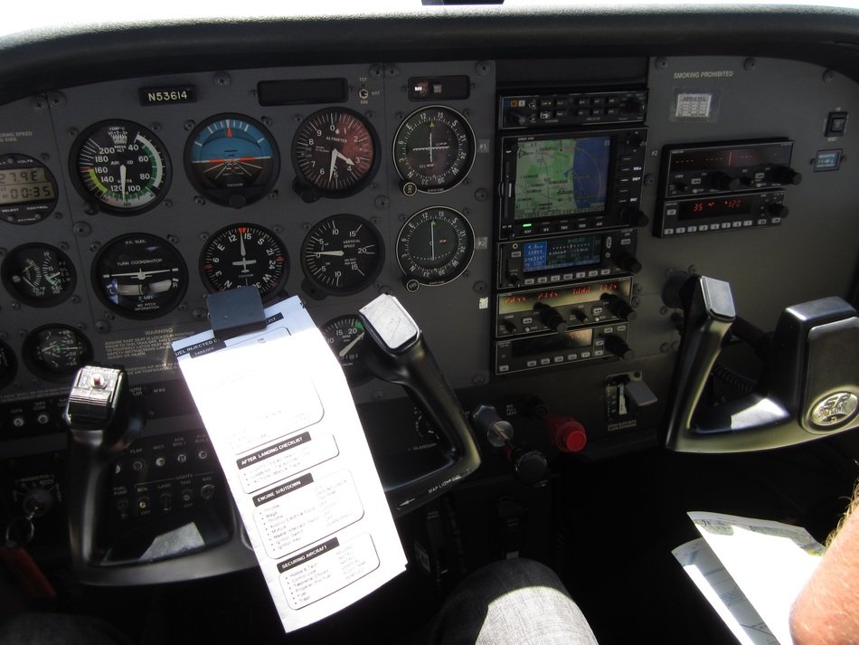 Dashboard in the cockpit