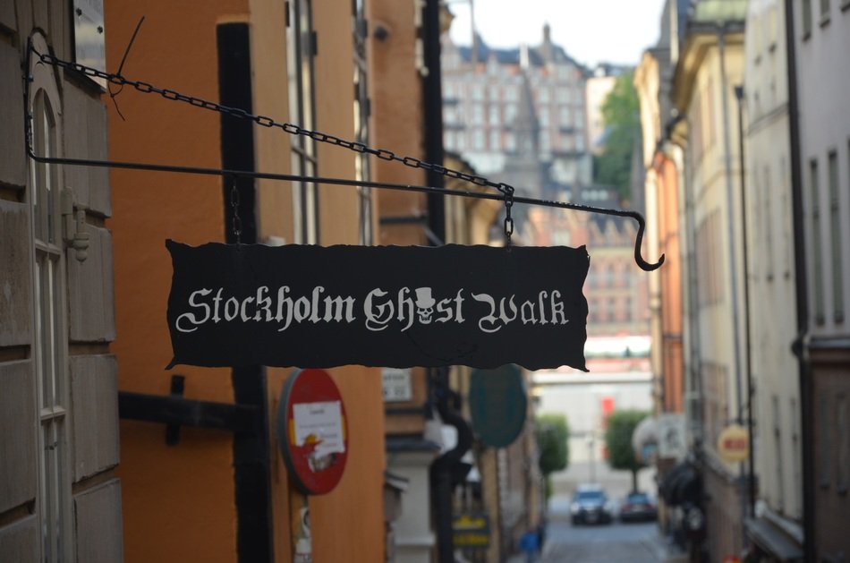 signboard on the street in Stockholm