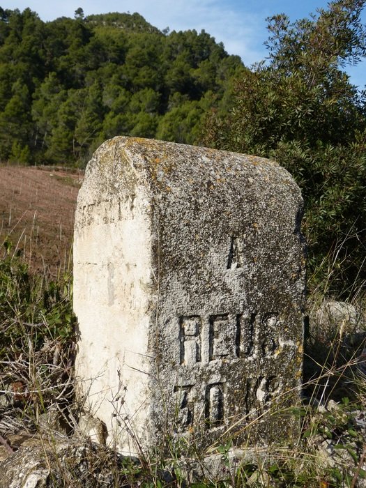 carved stone on the road