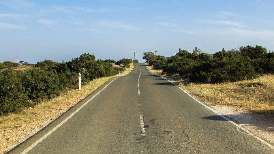 road in the national park cape greco