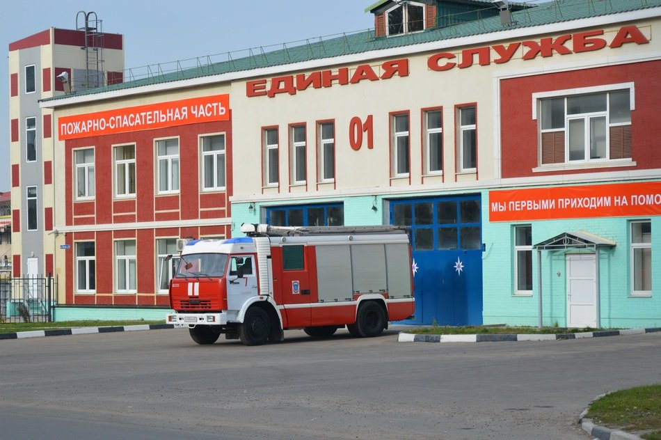 fire truck at the fire service
