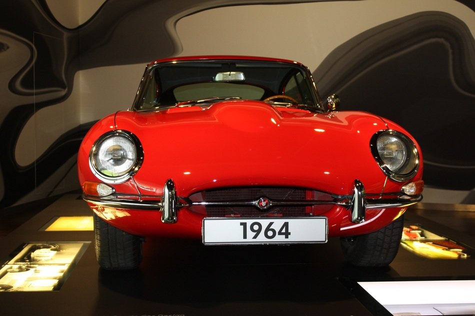 red retro car of 1964